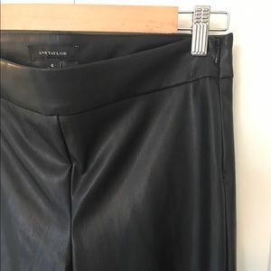 Ann Taylor Faux Leather Leggings (Black)